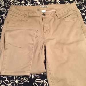 Light khaki straight leg pants